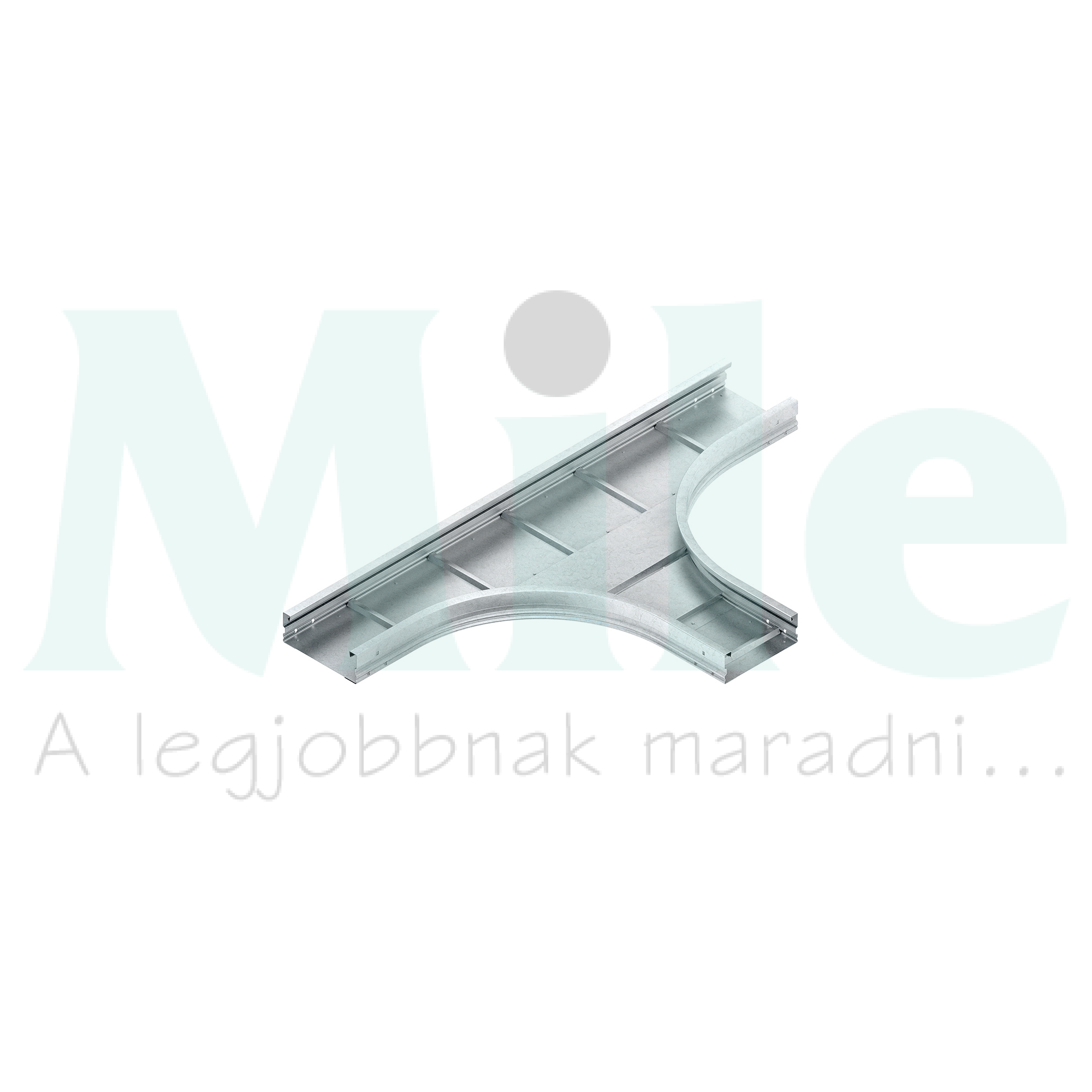 Kábeltálca T-idom vízszintes 105mm 300mm x szalaghorganyzott acél WRTR 105300 Niedax